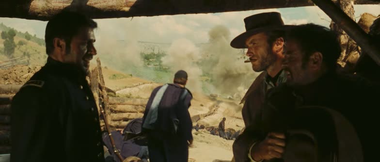 Moment from The Good, the Bad and the Ugly (1966) in 02:18–02:19